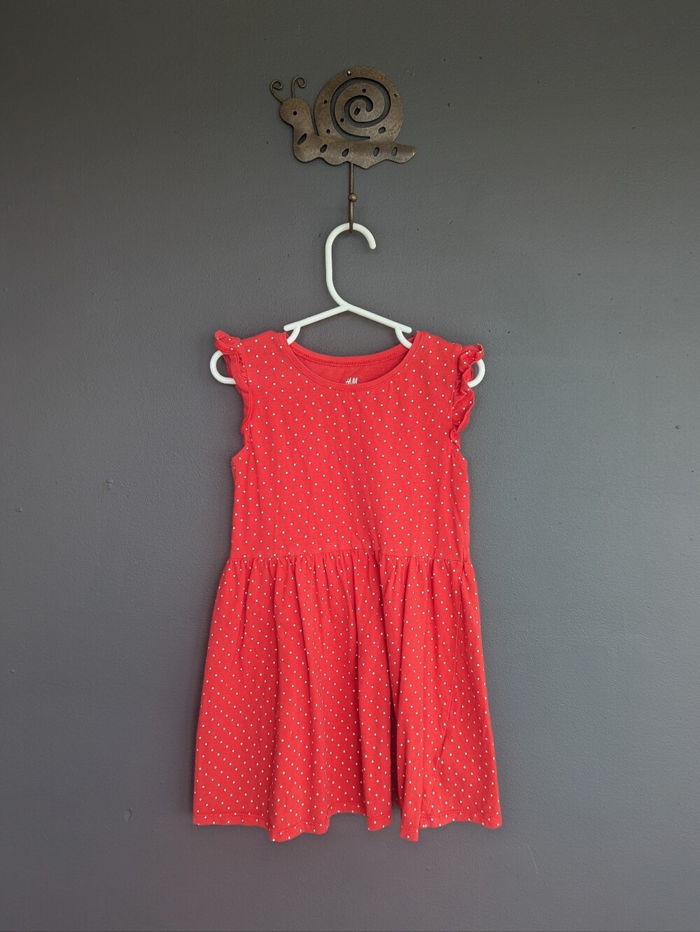 H&M Basic Red Polka Dotted Sleeveless Dress